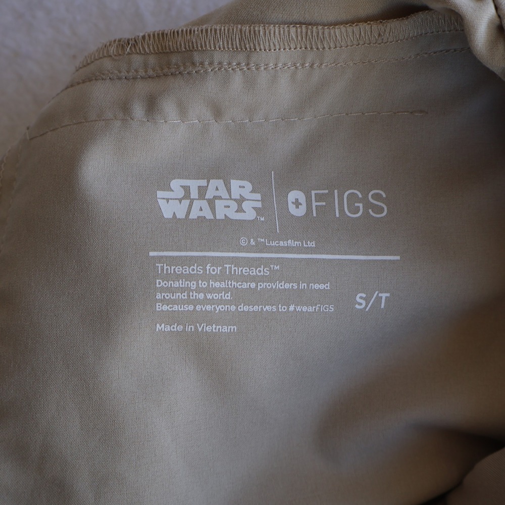 FIGS The Armorer Cargo Scrub Pants Women's Small Tall Wide Leg Beige - Picture 10 of 14